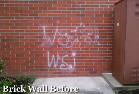 Graffifi Removal Portland_Brick Wall Before