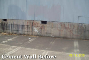 Graffifi Removal Portland_Cement Wall Before